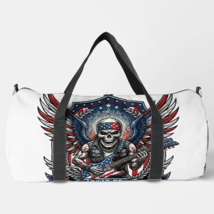 Patriotischer Freiheit Gitarrist Totenkopf Musik R Duffle Bag
