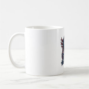 Patriotischer Freiheit-Gitarrist-Totenkopf-Musik-R Kaffeetasse