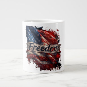 Patriotischer "Freiheit" Kaffeebecher Jumbo-Tasse