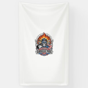 Patriotischer Freiheits-Gitarrist Totenkopf Musik Banner