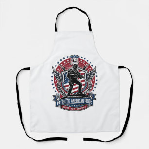 Patriotischer Freiheitsbediener Silhouette Militär Schürze
