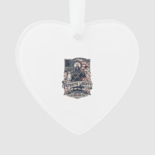 Patriotischer Freiheitsmäher Dunkler Patriot Skele Ornament