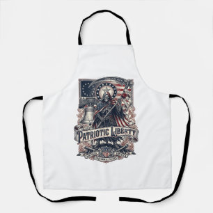 Patriotischer Freiheitsmäher Dunkler Patriot Skele Schürze