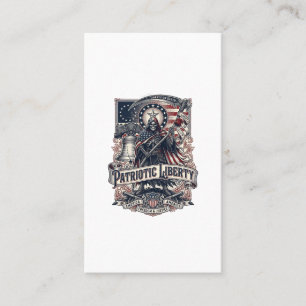 Patriotischer Freiheitsmäher Dunkler Patriot Skele Visitenkarte