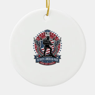 Patriotischer Freiheitsoperator Silhouette Militär Keramik Ornament
