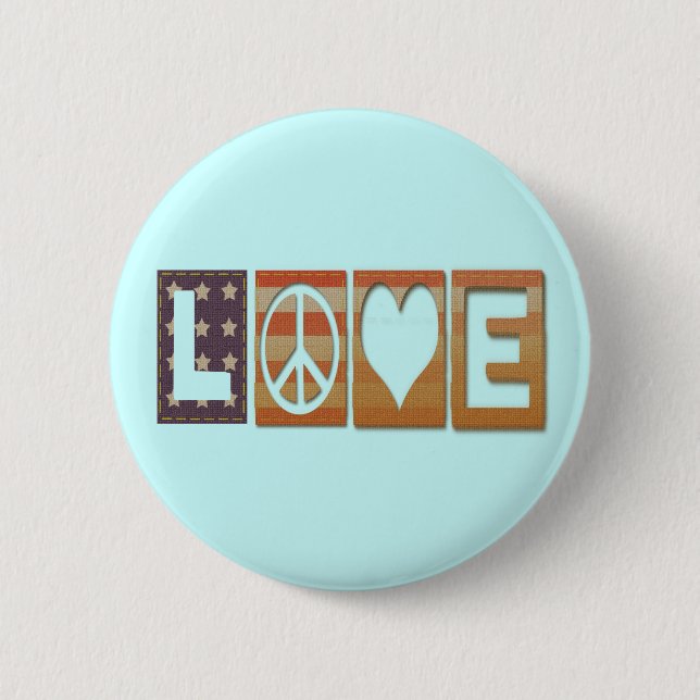 Patriotischer Friedensknopf Button (Vorderseite)