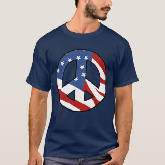 Patriotischer Friedenszeichen-T - Shirt