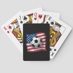 Patriotischer Fußball 4. Juli Männer USA Amerikani Spielkarten