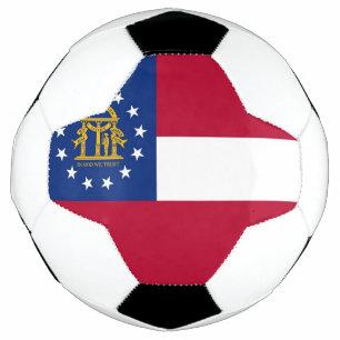 Patriotischer Fußball-Ball mit Flag Georgia USA Fußball