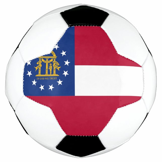 Patriotischer Fußball-Ball mit Flag Georgia USA Fußball (Vorderseite)