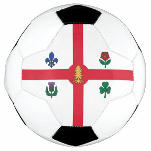Patriotischer Fußball mit Flagge von Montreal Kana