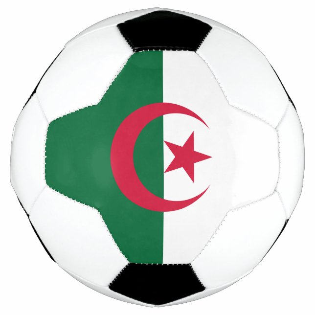Patriotischer Fußballball mit algerischer Flagge Fußball (Vorderseite)