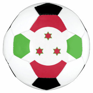 Patriotischer Fußballball mit Burundi-Flagge Fußball