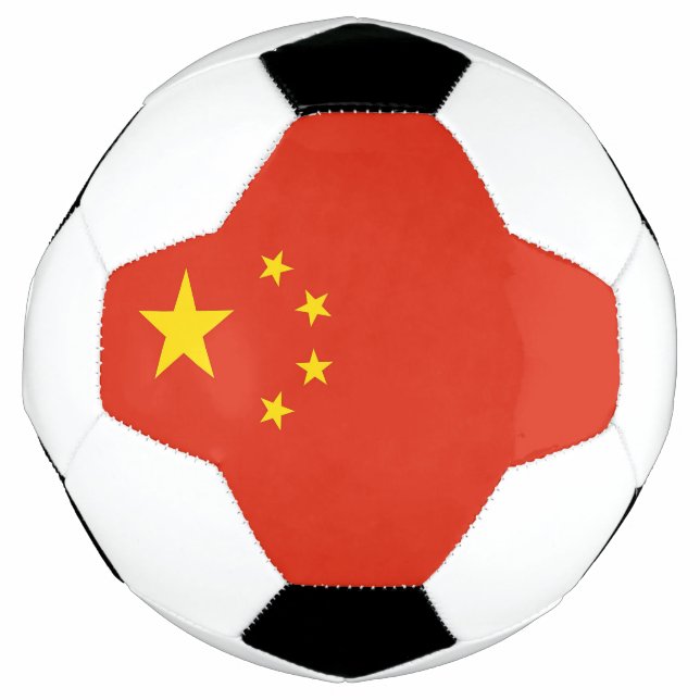 Patriotischer Fußballball mit China-Flagge Fußball (Vorderseite)