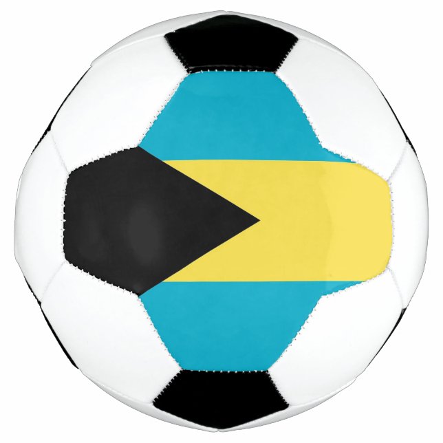 Patriotischer Fußballball mit der Flagge Bahamas Fußball (Vorderseite)