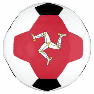 Patriotischer Fußballball mit der Flagge der Isle Fußball