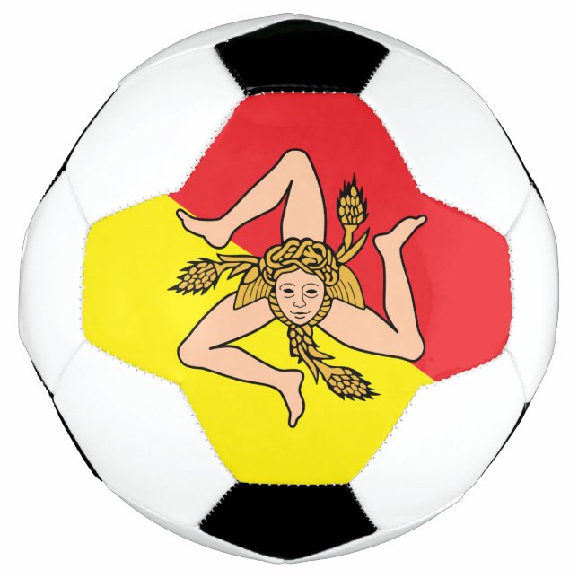 Patriotischer Fußballball mit der Flagge Siziliens Fußball (Vorderseite)