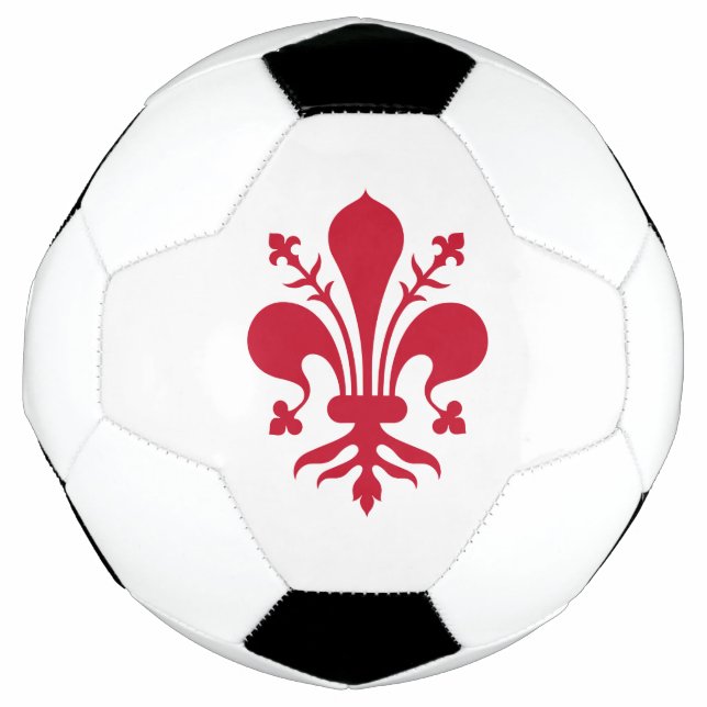 Patriotischer Fußballball mit der Flagge von Flore Fußball (Vorderseite)
