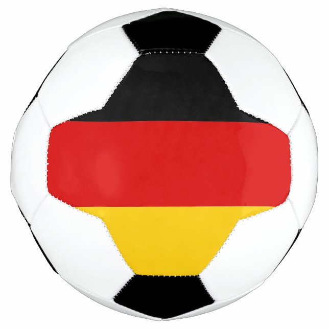 Patriotischer Fußballball mit deutscher Flagge Fußball (Vorderseite)