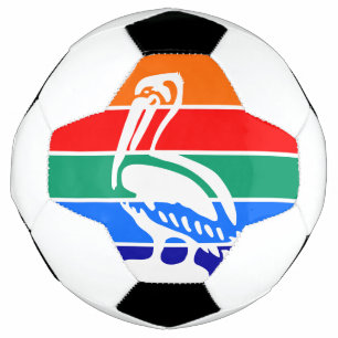 Patriotischer Fußballball mit Fahne aus St. Peters Fußball
