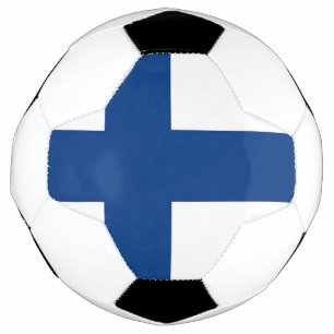 Patriotischer Fußballball mit Finnischer Flagge Fußball