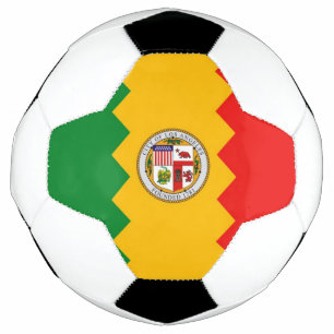 Patriotischer Fußballball mit Flag Los Angeles USA Fußball