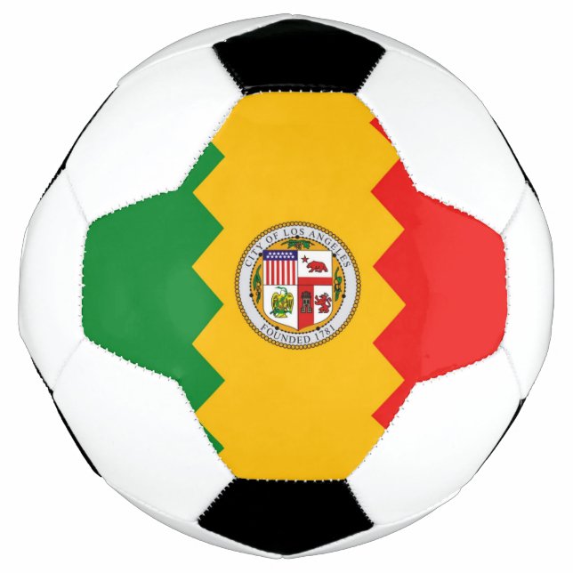 Patriotischer Fußballball mit Flag Los Angeles USA Fußball (Vorderseite)