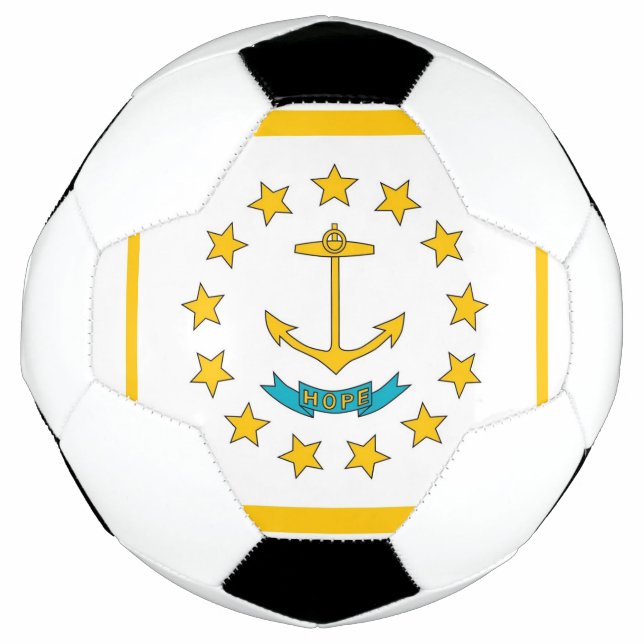 Patriotischer Fußballball mit Flagge auf der Insel Fußball (Vorderseite)