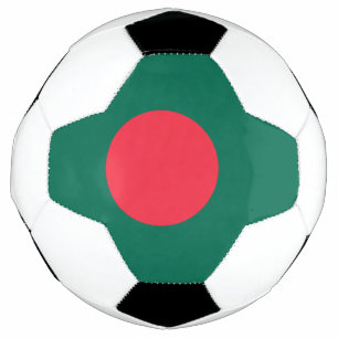 Patriotischer Fußballball mit Flagge Bangladeschs Fußball