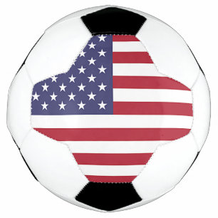 Patriotischer Fußballball mit Flagge der USA Fußball