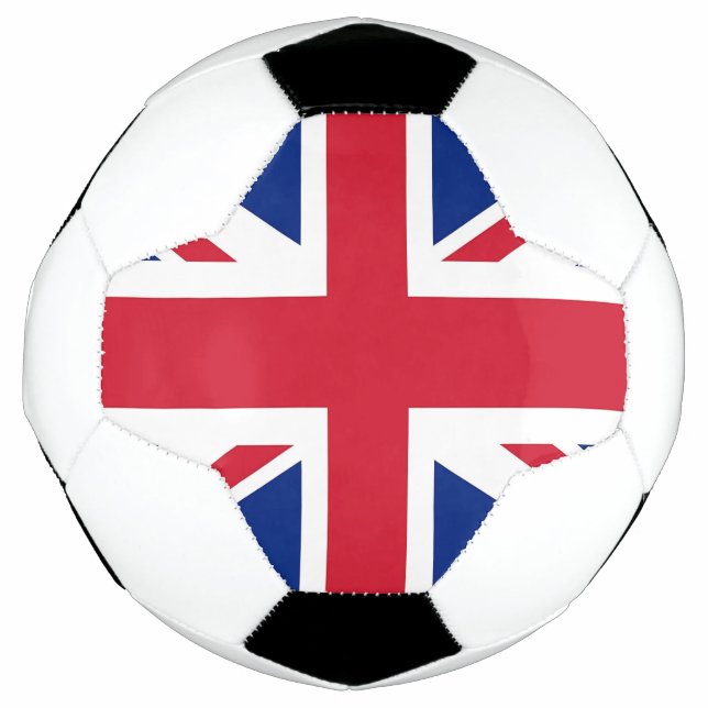 Patriotischer Fußballball mit Flagge des Vereinigt Fußball (Vorderseite)