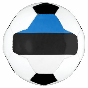Patriotischer Fußballball mit Flagge Estlands Fußball