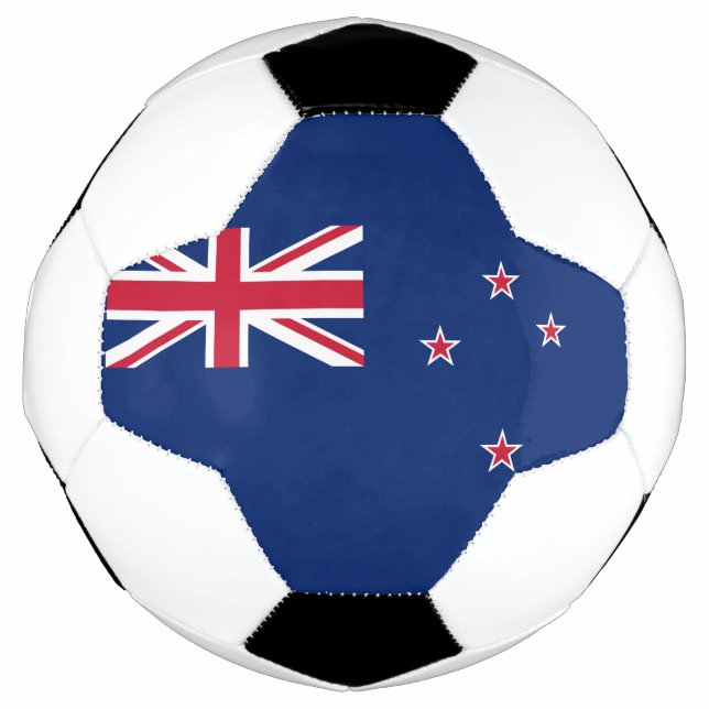 Patriotischer Fußballball mit Flagge Neuseelands Fußball (Vorderseite)