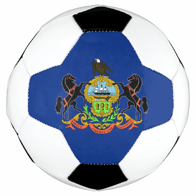 Patriotischer Fußballball mit Flagge Pennsylvanien Fußball (Vorderseite)