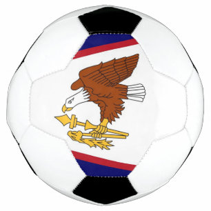 Patriotischer Fußballball mit Flagge von Amerikani Fußball