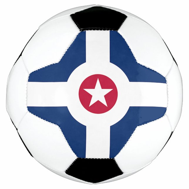 Patriotischer Fußballball mit Flagge von Indianapo Fußball (Vorderseite)