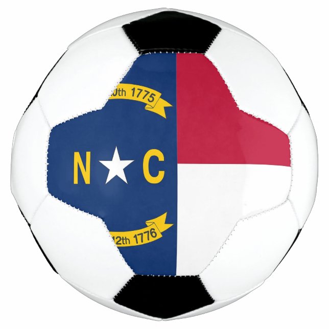 Patriotischer Fußballball mit Flagge von North Car Fußball (Vorderseite)