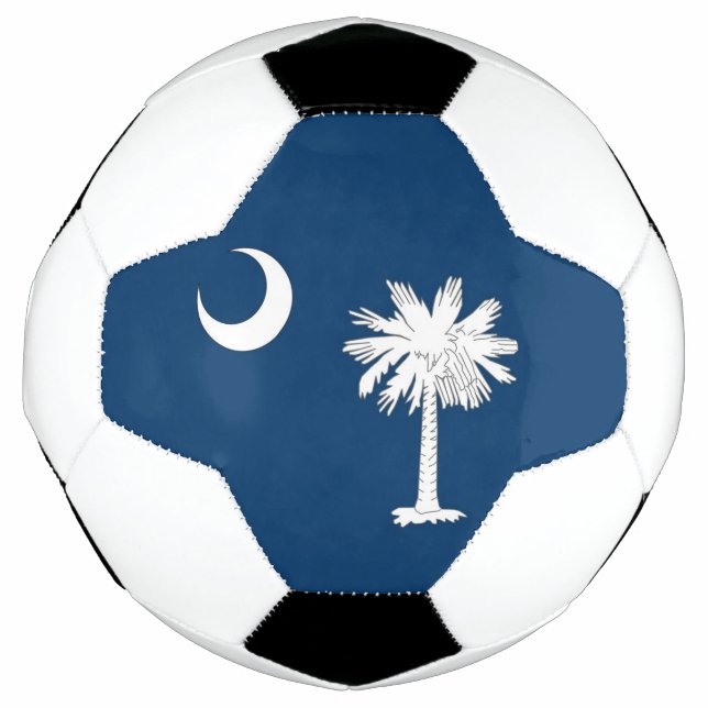 Patriotischer Fußballball mit Flagge von South Car Fußball (Vorderseite)