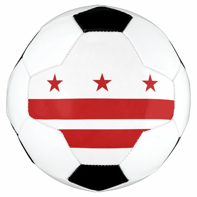 Patriotischer Fußballball mit Flagge von Washingto Fußball (Vorderseite)