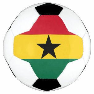Patriotischer Fußballball mit Ghana-Flagge Fußball