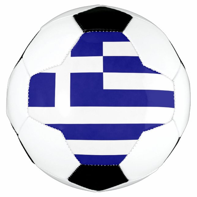 Patriotischer Fußballball mit griechischer Flagge Fußball (Vorderseite)