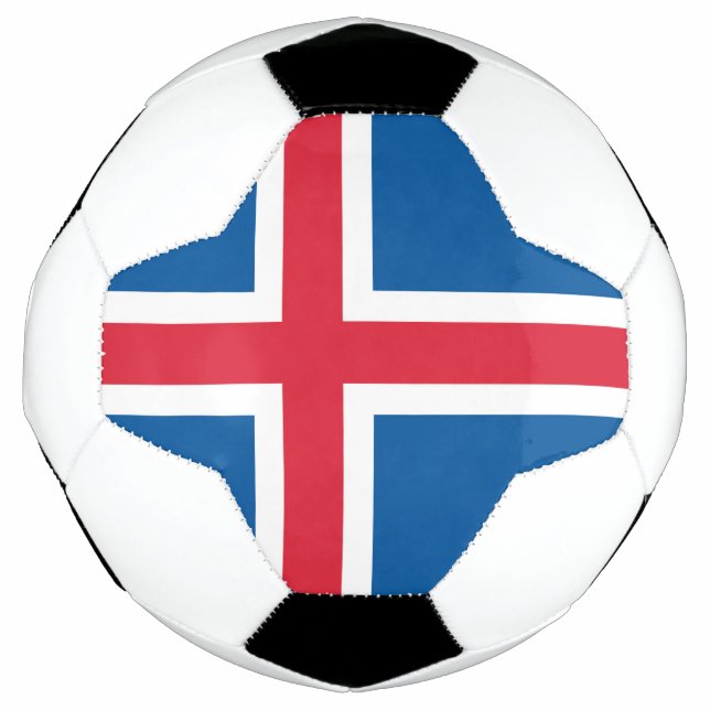 Patriotischer Fußballball mit isländischer Flagge Fußball (Vorderseite)