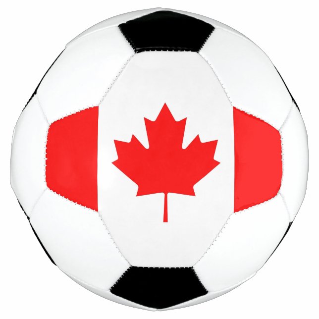 Patriotischer Fußballball mit Kanada-Flagge Fußball (Vorderseite)