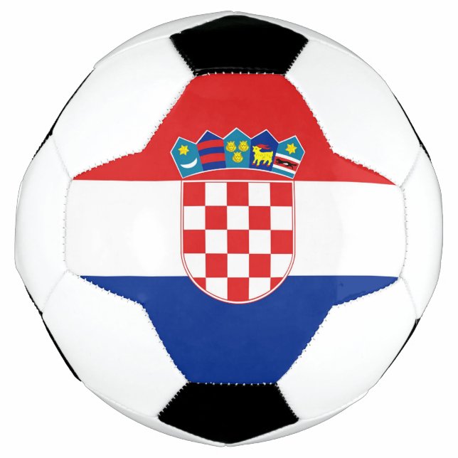 Patriotischer Fußballball mit kroatischer Flagge Fußball (Vorderseite)