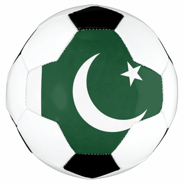 Patriotischer Fußballball mit pakistanischer Flagg Fußball (Vorderseite)