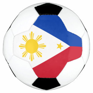 Patriotischer Fußballball mit philippinischer Flag Fußball
