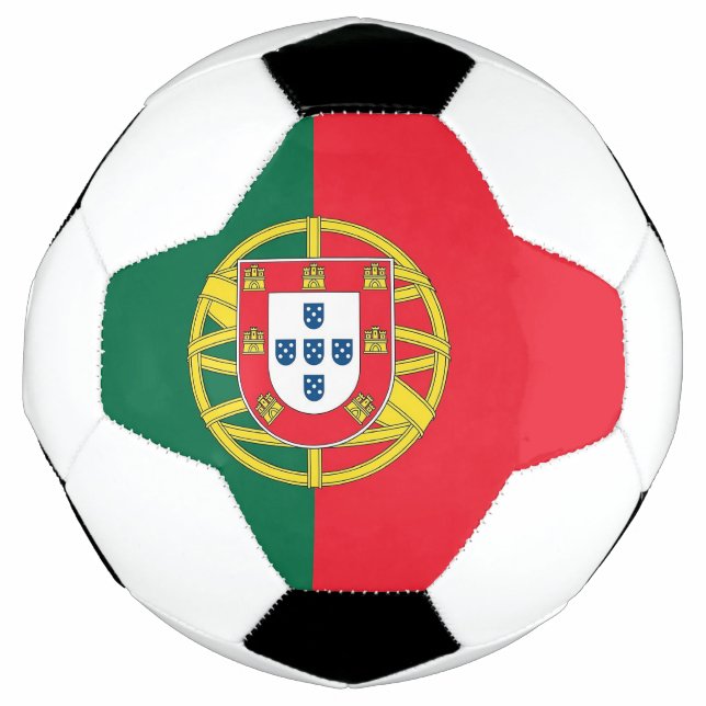 Patriotischer Fußballball mit portugiesischer Flag Fußball (Vorderseite)