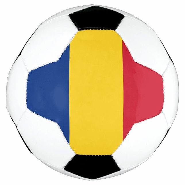 Patriotischer Fußballball mit rumänischer Flagge Fußball (Vorderseite)
