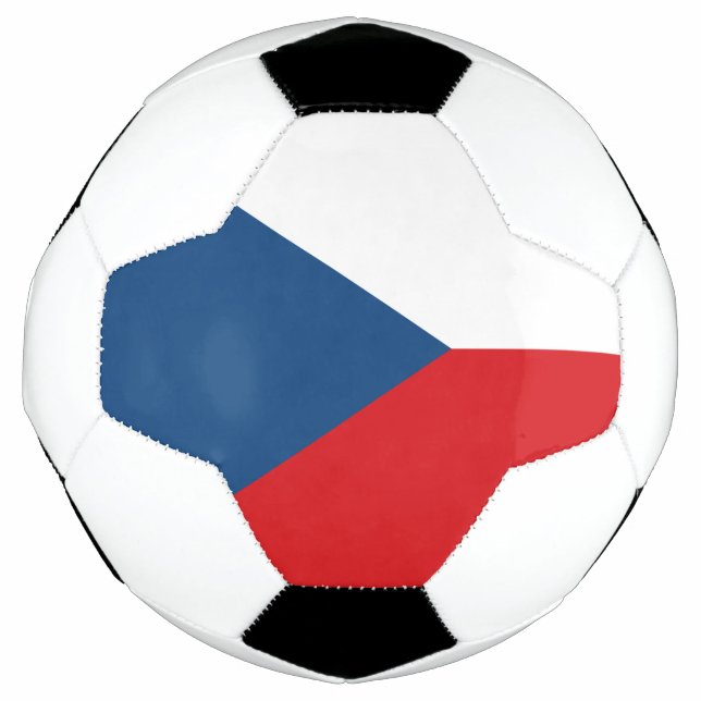 Patriotischer Fußballball mit tschechischer Flagge Fußball (Vorderseite)