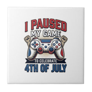 Patriotischer Gamer 4. Juli Vintage Vector Shirt_1 Fliese